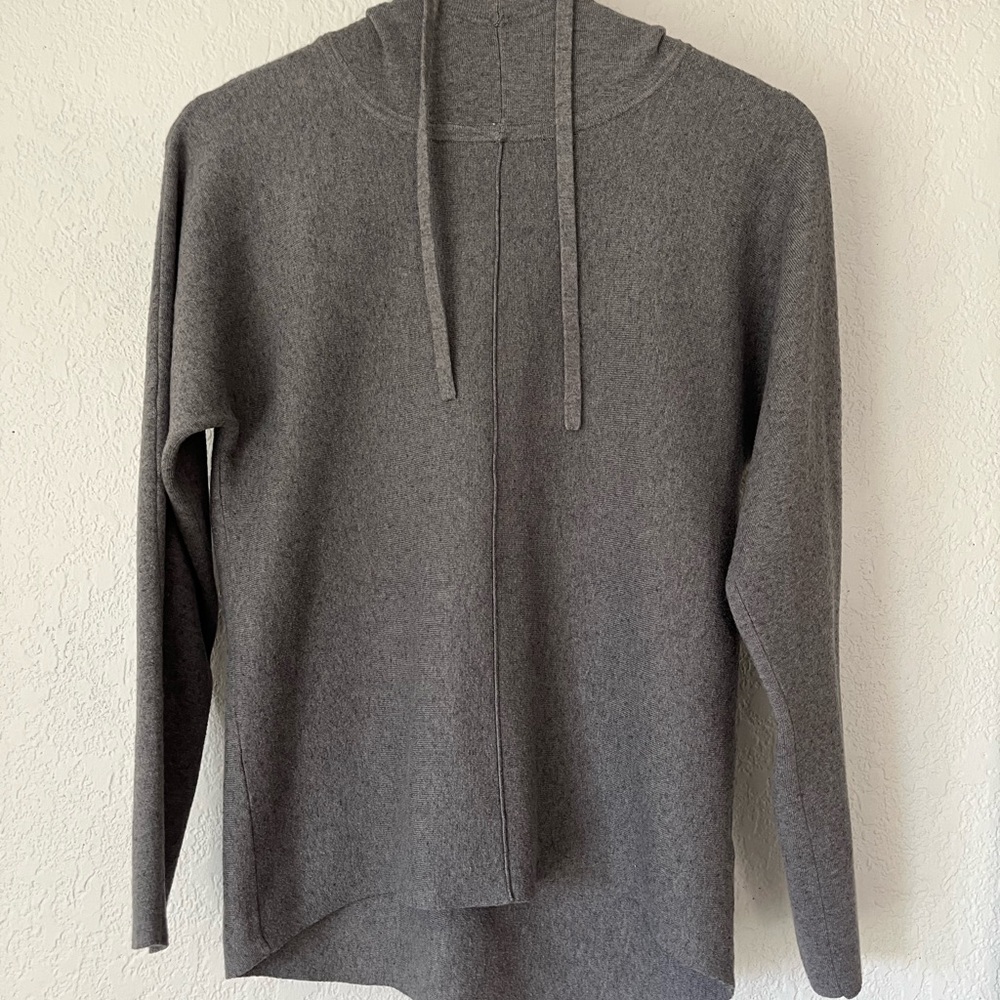 Quince Eco-knit Milano stitch Heather Gray pullover Hoodie